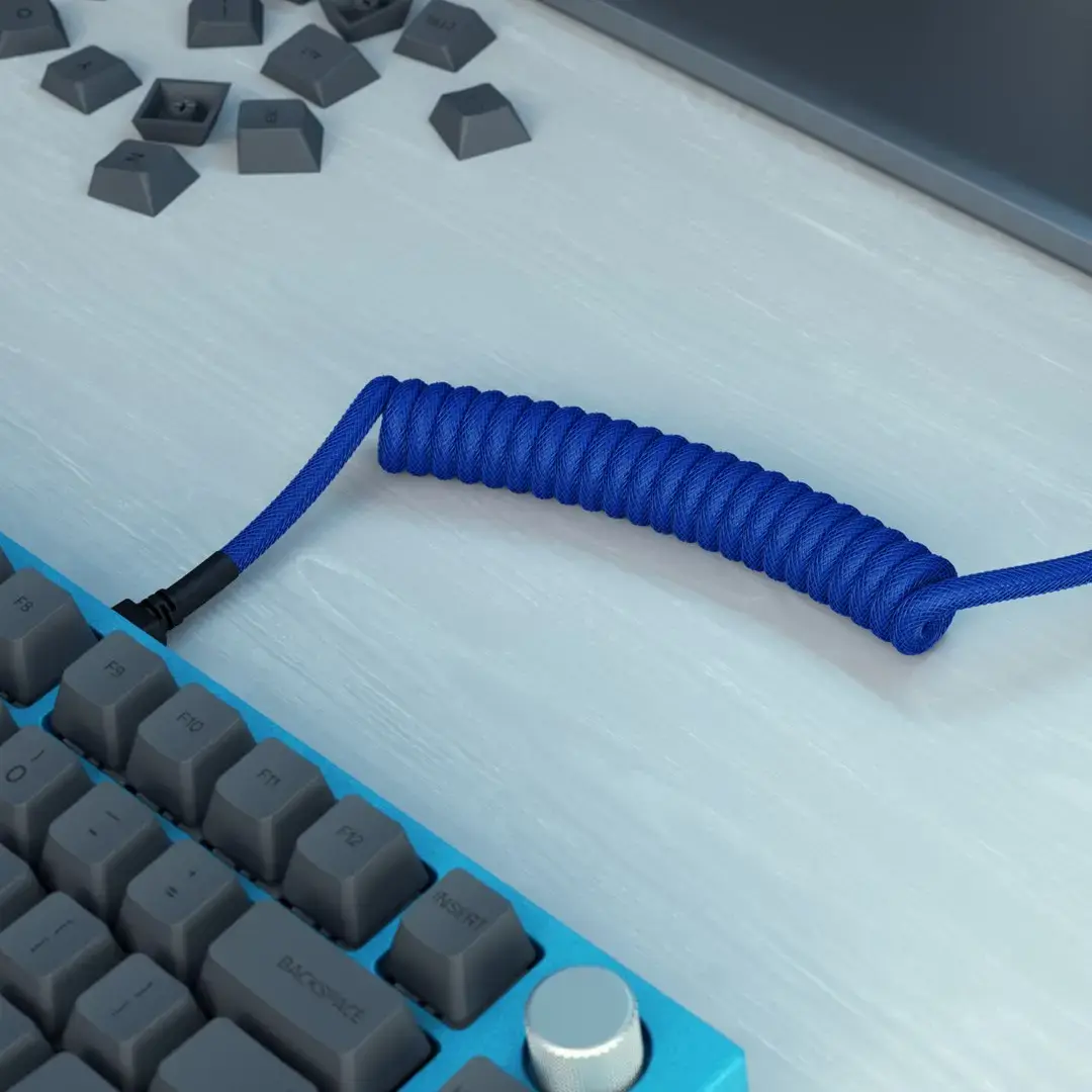 Vītots USB kabelis GLORIOUS GMMK Cobalt Blue Photo 6