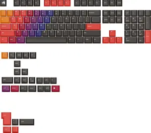 Кейкапы GLORIOUS GPBT Gradient Celestial Fire PBT Dye‑Sub ANSI‑раскладка