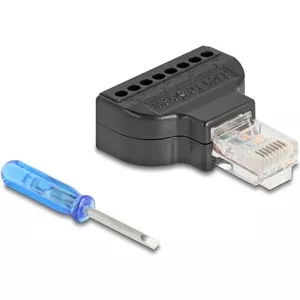 DeLOCK 90654 переходник RJ45 8 пин терминал черный