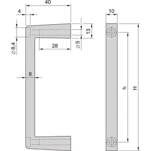 Priekšējā roktura komplekts SCHROFF 5U Multipac, 2 gab.