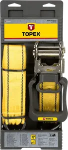 Luggage strap Topex 4.5 m x 30 mm, 2 pcs. — adjustable travel fastening straps