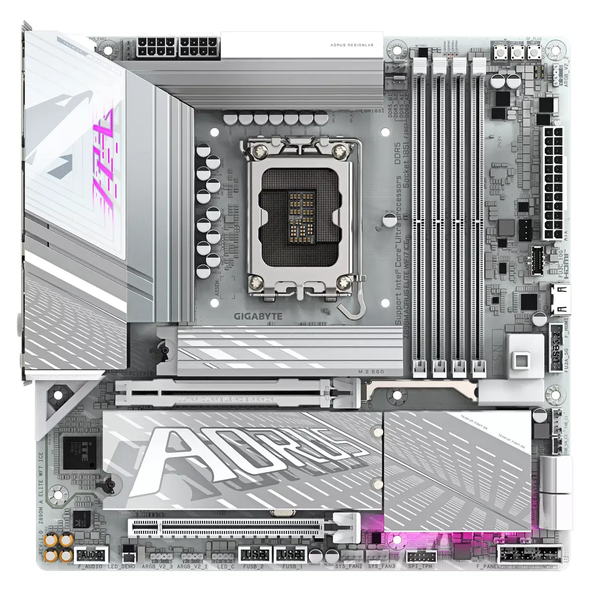 Материнская плата GIGABYTE Z890M AORUS ELITE WIFI7 ICE, Z890 Photo 2