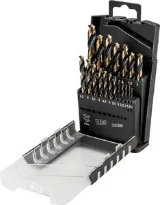 Drill bit set GRAPHITE Pro-Tec HSS-CNC 124° 1.0–10.0 mm, 19 pcs