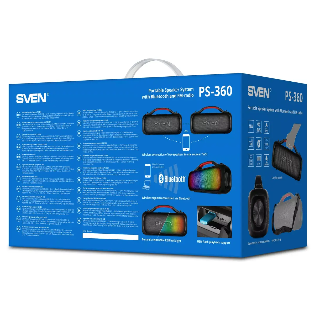 Mono portable speaker SVEN PS-360 SV-021740 Photo 13