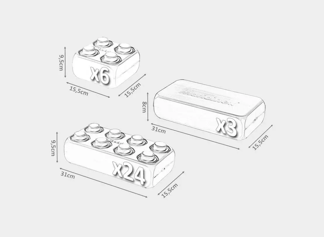 Marioinex building bricks 33 pcs Pastel Photo 3