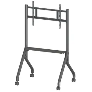 Floor TV stand mount TECHLY ICA-TR53MB for 1 display up to 80", 80 kg, VESA 75×75–800×500, height 1276–1456 mm, black