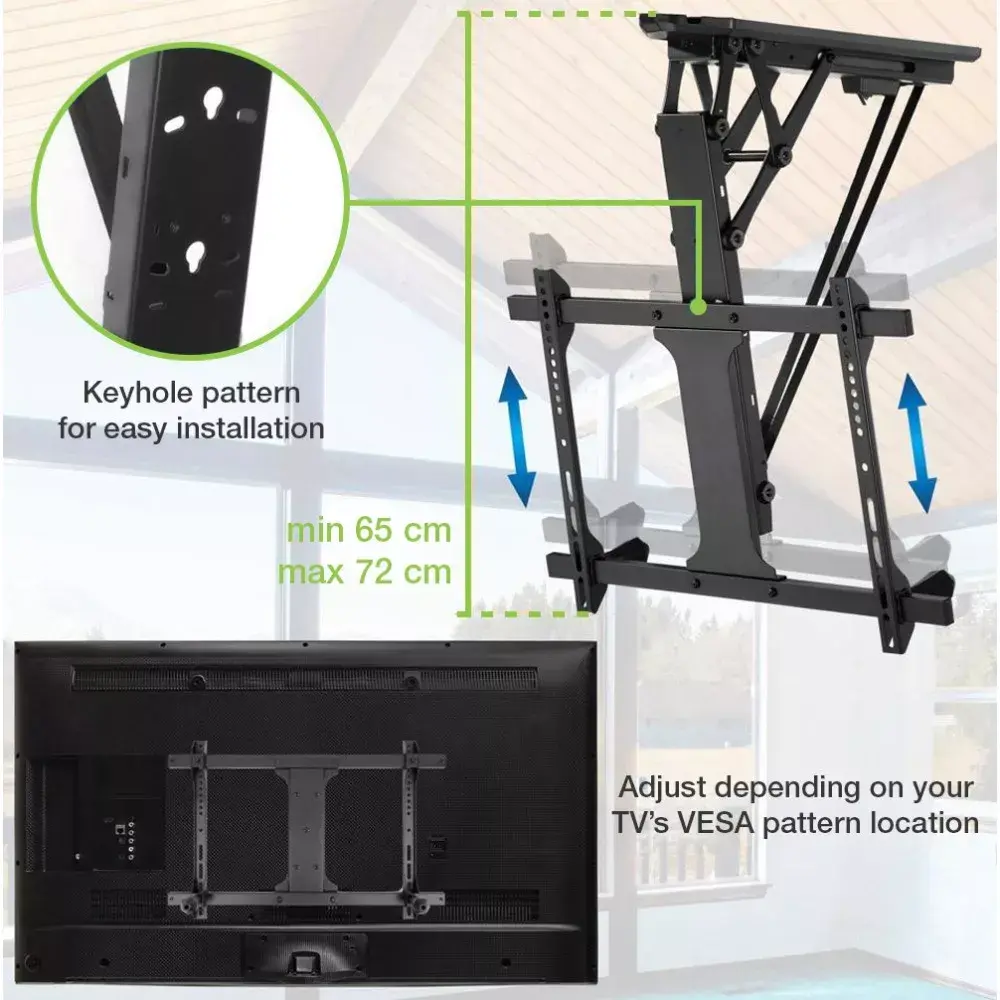 Techly Motorized Swivel Ceiling TV Mount 32-70" Photo 3