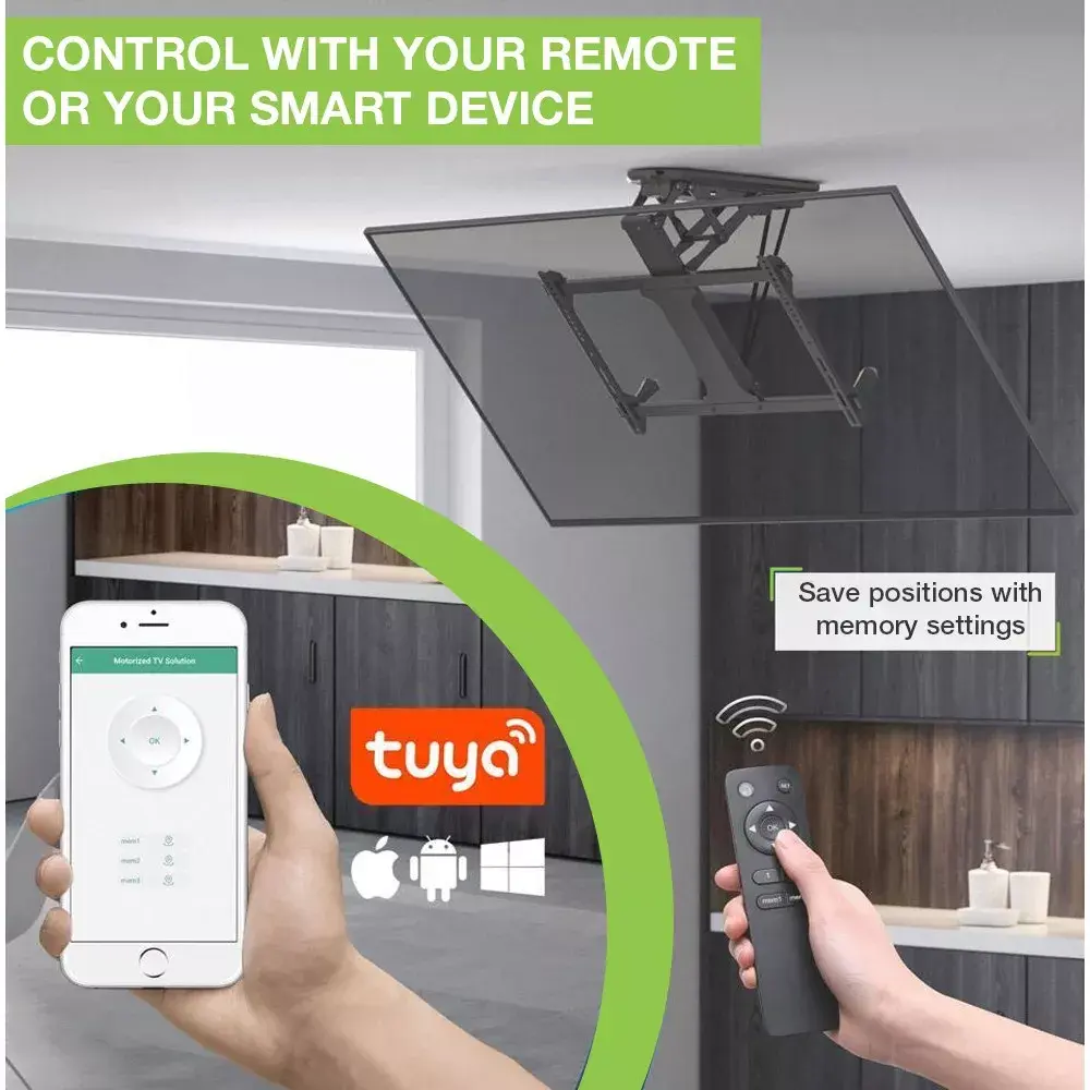 Techly Motorized Swivel Ceiling TV Mount 32-70" Photo 4