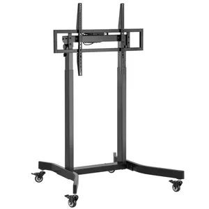 Floor TV electric holder TECHLY 366990 for 55–100" (139.7–254 cm), VESA 200x200–800x600, max load 120 kg, height 1100–1600 mm, wheels