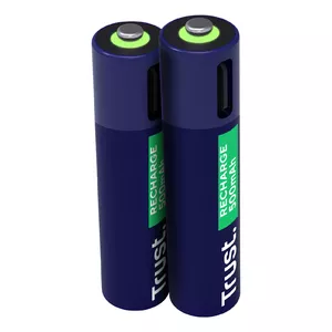 Rechargeable battery TRUST 25585 AAA 500 mAh, 2 pcs, 1 h recharge, up to 800 cycles
