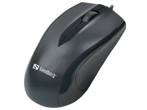 Sandberg USB-C Mouse Ambidextrous Optical 1200 DPI Black Wired