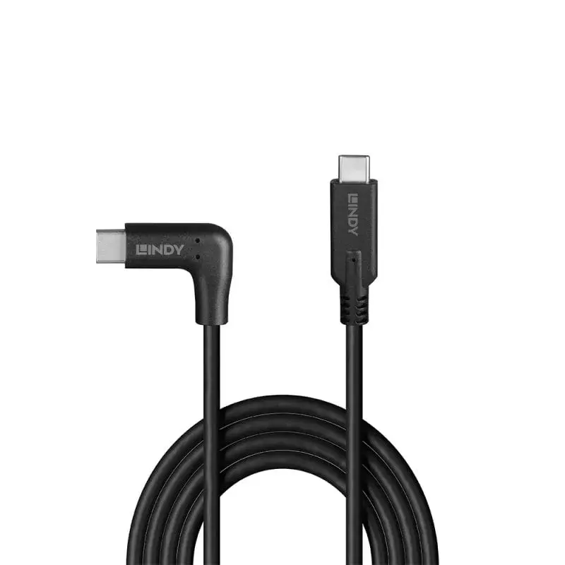 USB 3.2 Type C Cable Lindy 1.5m 90° Right Angle Photo 2