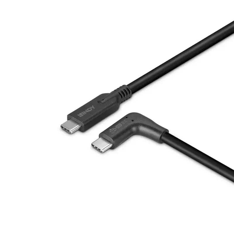USB 3.2 Type C Cable Lindy 1.5m 90° Right Angle Photo 5