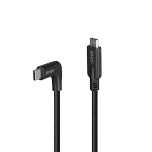 Lindy 1m USB 3.2 Type C kabelis 90° Labais Leņķis 10Gbps