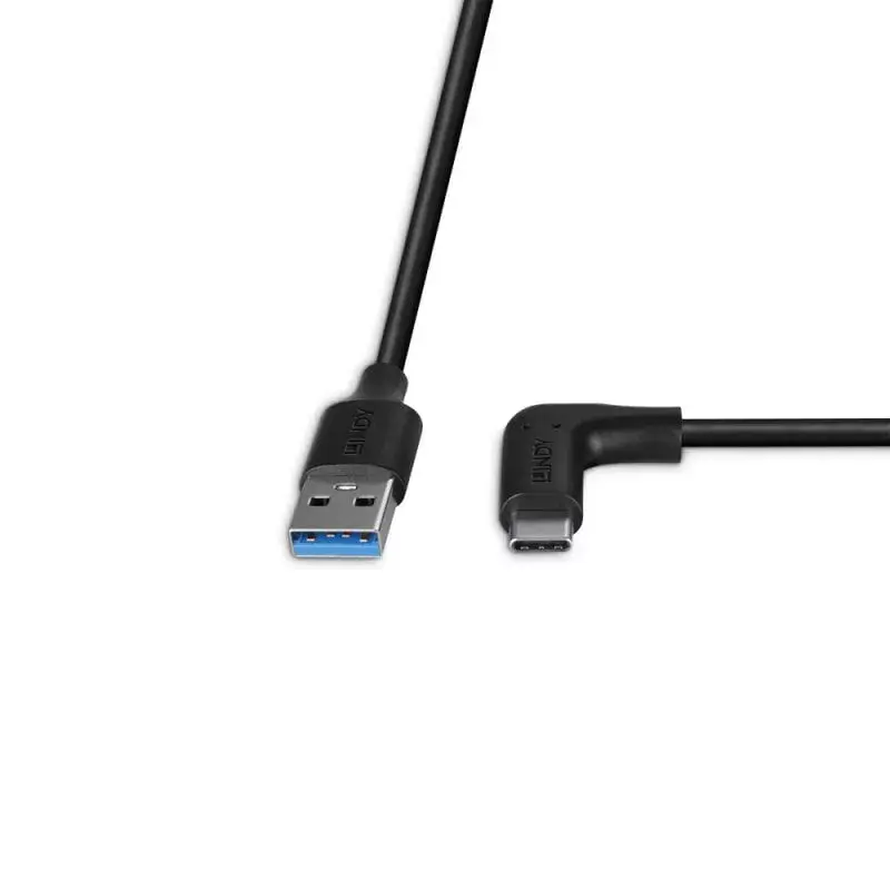 Lindy 1m USB 3.2 Type-A uz labās puses leņķa USB-C kabelis Photo 4