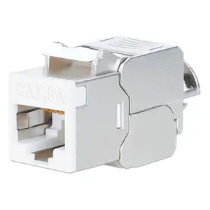 Сетевой кабель Intellinet 791304 Keystone Module Плоский Нержавеющая сталь Белый RJ-45