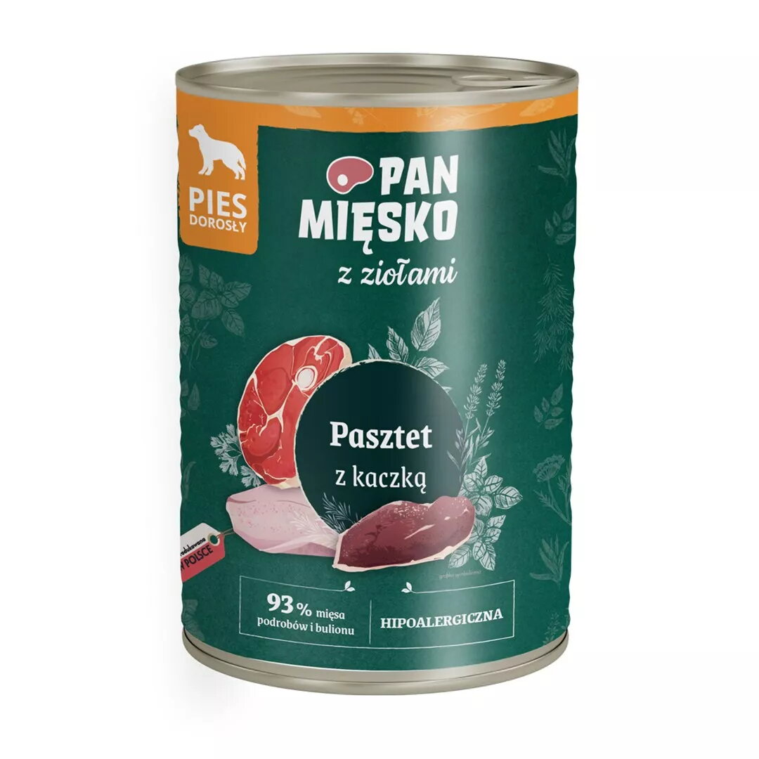 Mitrs suņu barība pan miĘsko Duck