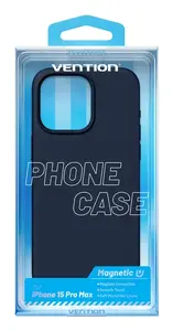 Vention Жидкий силиконовый чехол-накладка для Apple iPhone 15 Pro Max синий