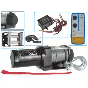 Электрическая лебедка GEKO G81702 12В 2500 lb (≈1134 кг) для восстановления и буксировки автомобилей
