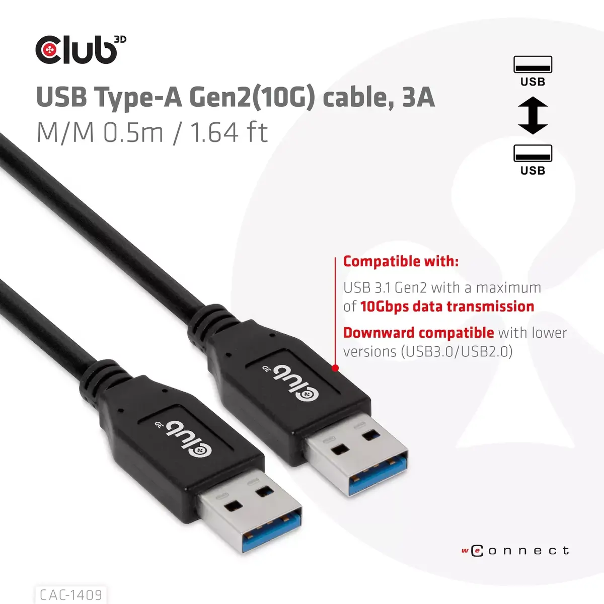 USB Type-A кабель CLUB3D CAC-1409 Photo 3