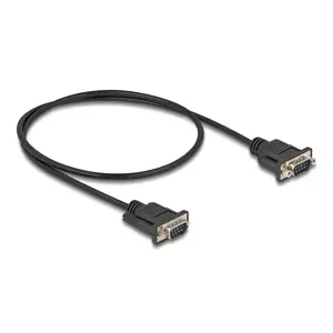 DeLOCK Serial Cable RS-232 D-Sub9 male to male 0.5 m Black