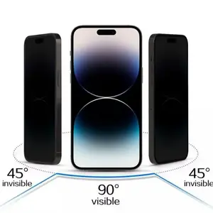 Закалённое защитное стекло с приватностью iLike для iPhone 16 Pro Max — чёрное