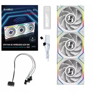 Fan Lian Li UNI FAN SL Wireless LCD 120 12 cm White 3 pcs
