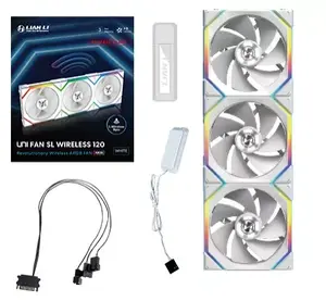 Ventilators Lian Li UNI FAN SL Wireless 120 12 cm Balts 3 gab 31 dB 64 cfm