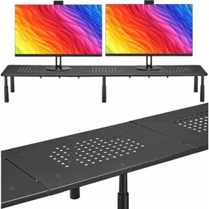 Monitor stand Mozos SPM2 Black for 2 monitors — dual-arm desk mount, black