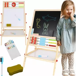 Kruzzel Double-Sided Wooden Easel Board
