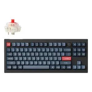 Keychron V3 Max Keyboard Universal RF Wireless Bluetooth Black Grey Tenkeyless