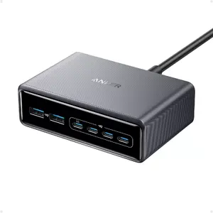 Сетевой зарядный Anker A2683341 — универсальный 200 Вт, быстрая зарядка, 100–240 В, чёрный