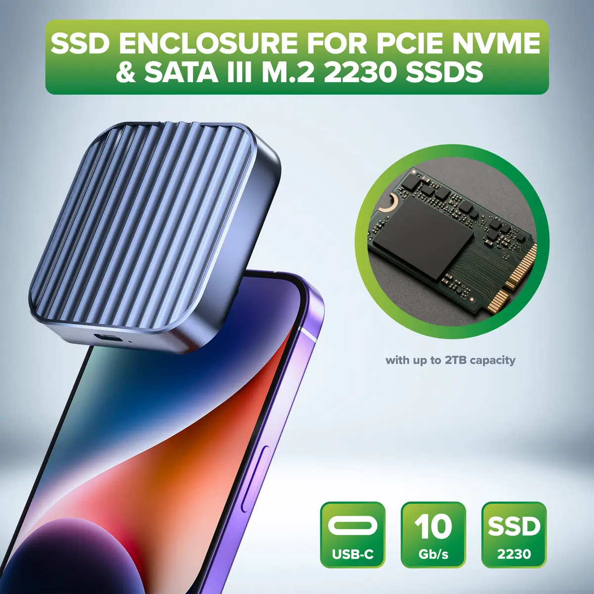 InLine Clip Case M.2 SSD Enclosure Photo 9
