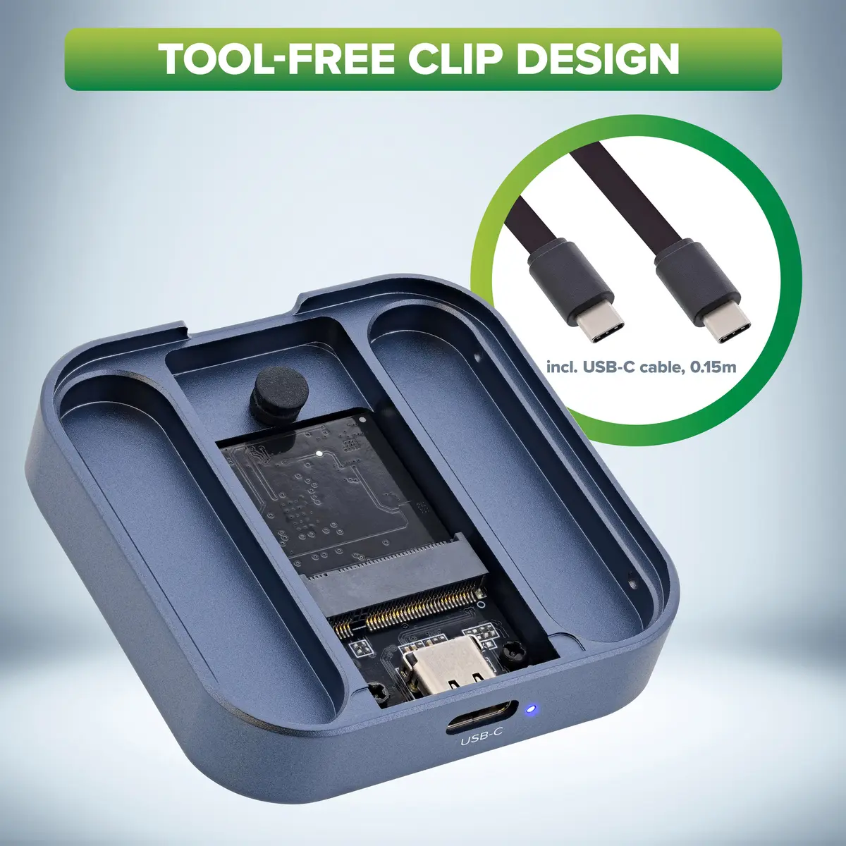 InLine Clip Case M.2 SSD Enclosure Photo 12