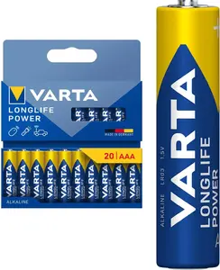 Алкалиновая батарейка Varta Longlife Power Micro AAA LR03 1,5В (1 шт.)