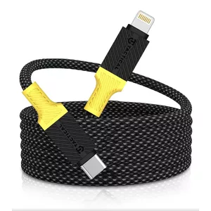 USB-C/Lightning 1m data and charging cable Tactical MagRope — 1 m length, Black/Yellow