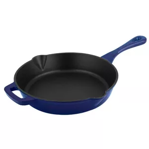 Cast iron casserole fry pan CS Kochsysteme Alpen 26 cm, blue, PronamelPlus enamel, DISA cast iron, ovenproof