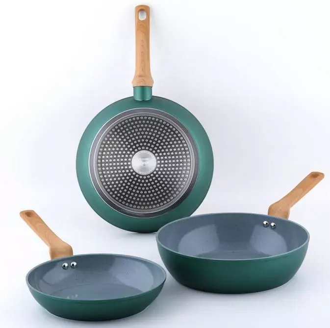Frypan CS Kochsysteme PURE Aluminum Green ceramic 28 cm Photo 4