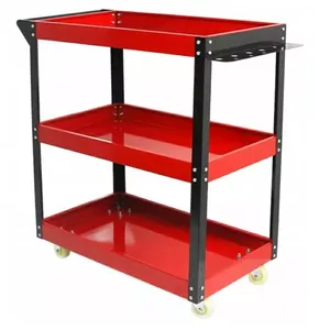 Silver 11630 3-Level Workshop Trolley