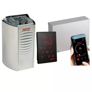 Электрическая печь для сауны HARVIA Vega Compact BC45E 4500W с контроллером HARVIA XENIO CX170 WiFi