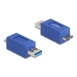 DeLOCK 67214 Cable Gender Changer USB Type-A to USB Micro-B Blue