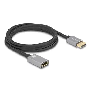 DeLOCK DisplayPort extension cable 8K 60 Hz 2 m grey metal without latch