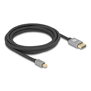 DeLOCK Mini DisplayPort to DisplayPort cable 8K 60 Hz 3 m grey metal