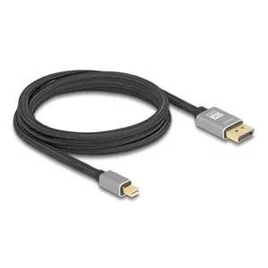 DeLOCK Mini DisplayPort to DisplayPort cable 8K 60 Hz 2 m grey metal