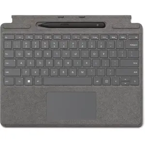Keyboard Microsoft Surface Pro Signature Keyboard with Slim Pen 2, Swiss layout, Platinum, compatible with Surface Pro 10/9/8/X