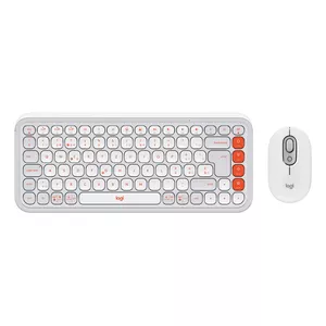 Мышка Logitech POP Icon Combo Bluetooth QWERTZ Swiss Orange White