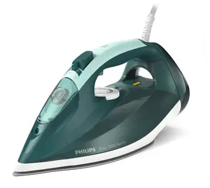 Паровой утюг Philips 7000 series DST7031/70 мощностью 2800 Вт с подошвой SteamGlide Plus, постоянным паром 50 г/мин, паровым ударом 250 г/мин и резервуаром для воды 0.3 л зеленого и мятного цвета