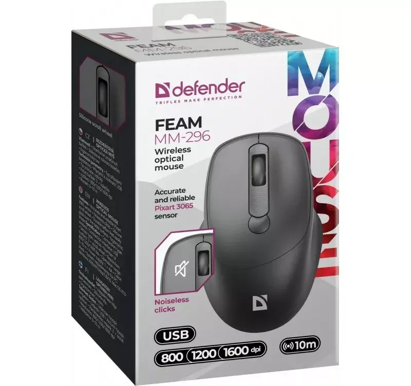 DEFENDER Silent Click C 52296 bezvadu pele Photo 2