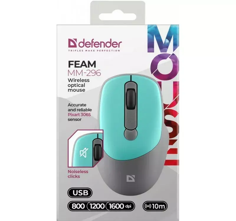 DEFENDER Silent Click C Mint 52294 wireless mouse Photo 4