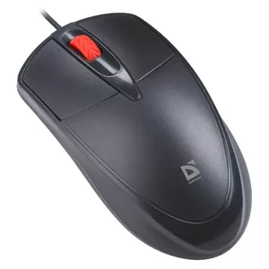Проводная тихая мышь DEFENDER MB-057, амбидекстрическая, 1000 DPI, USB-A, кабель 1.8 м, чёрная